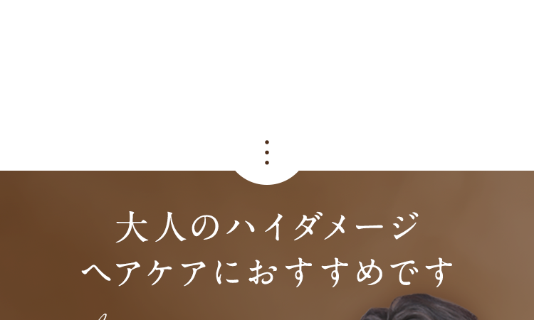 大人のハイダメージヘアケアにおすすめです