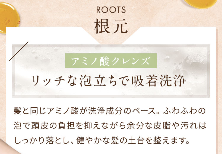 リッチな泡立ちで吸着洗浄