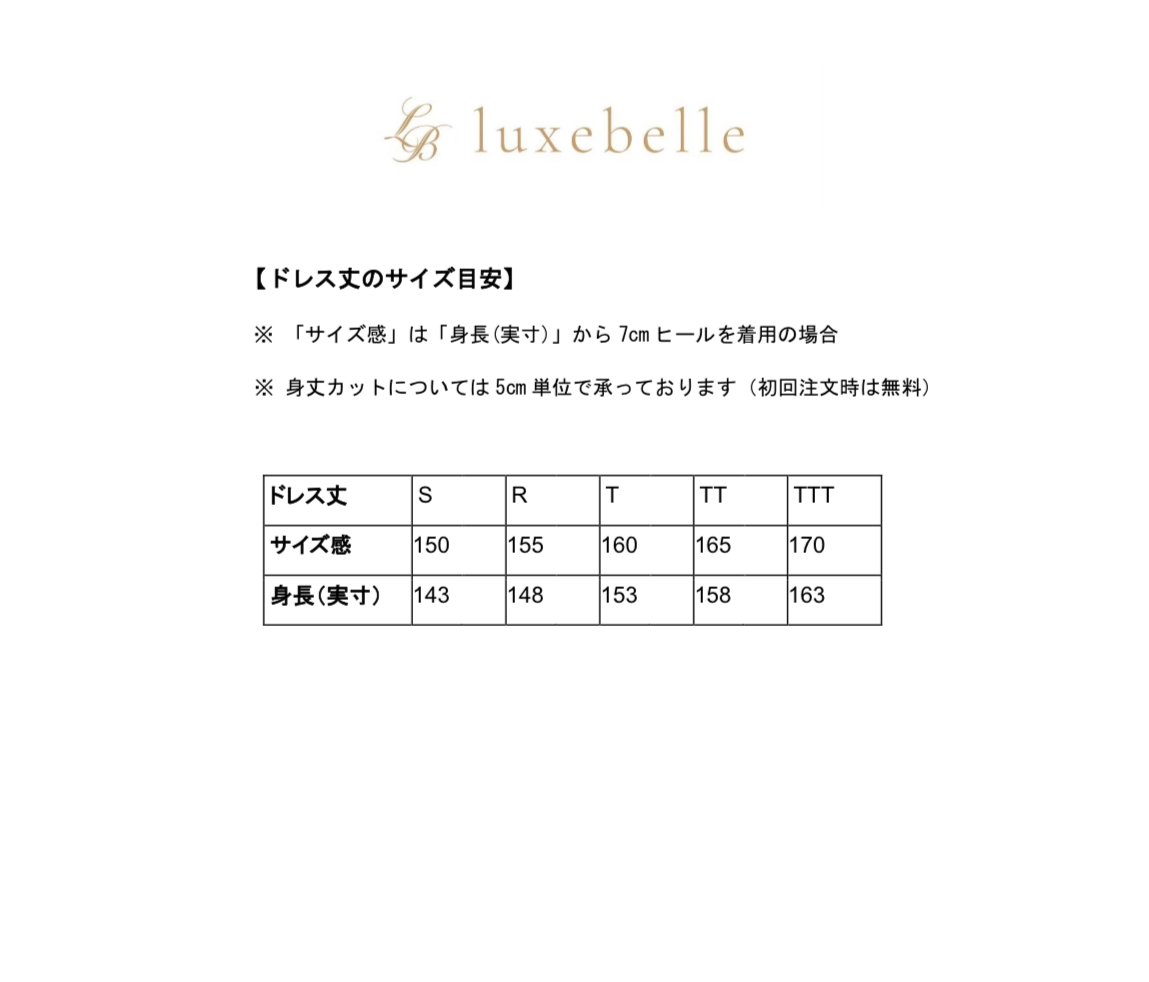 droit 005 LB ドレスサイズ（Type：JUST）: 3号：B74 W56 H84：ファスナー
