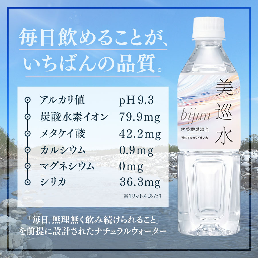 美巡水 500ml×24本（単品 ）