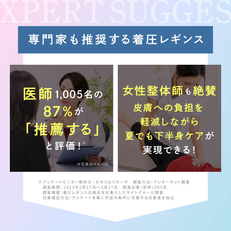 リブ着圧レギンス クールタイプ | BELLE SERIES