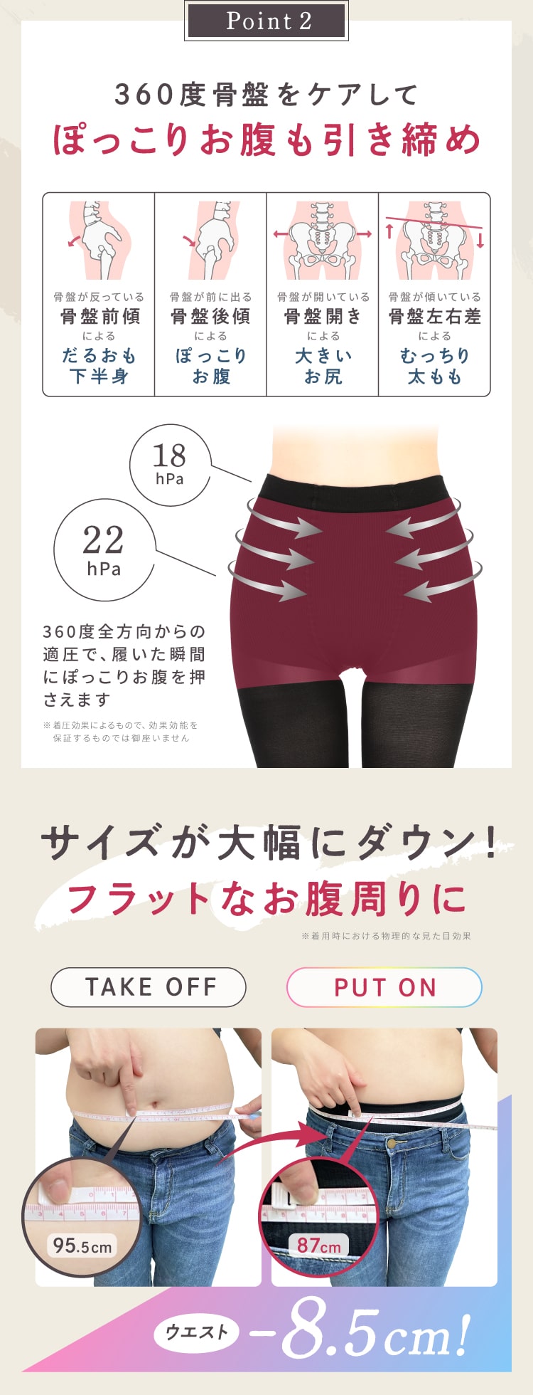 360度骨盤をケアしてぽっこりお腹も引き締め