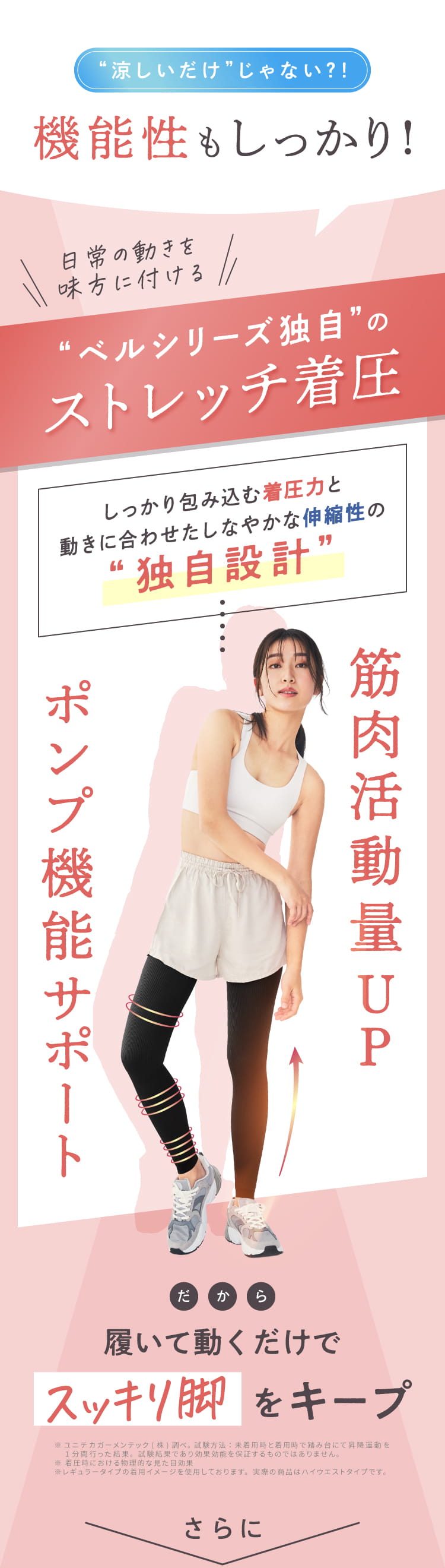 圧倒的な伸縮性で着脱ラクラク♪