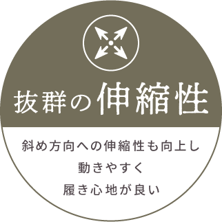 「抜群の伸縮性」