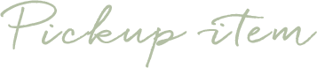 Pick up Item（緑色の文字）