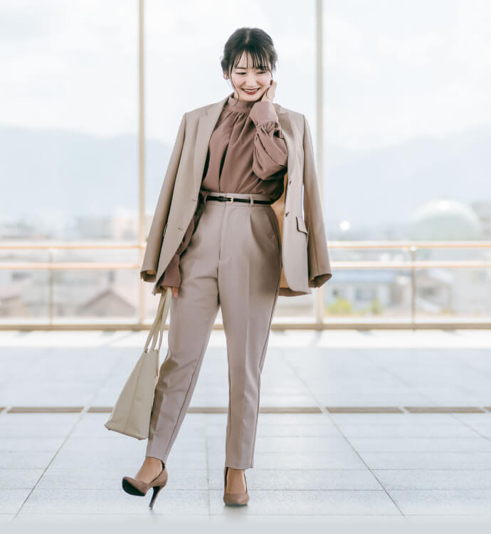 着圧タイツを使用したコーディネート例