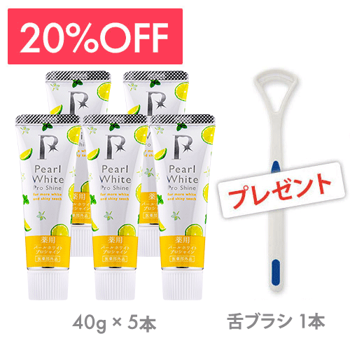 薬用パール ホワイト プロ シャインBM 40g 5本