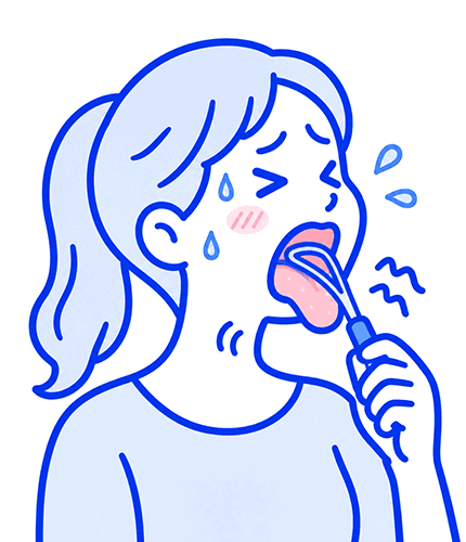 嘔吐反射が起きるときは無理をしない