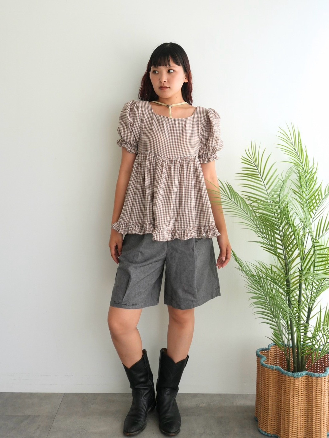Logo Print Half Pants