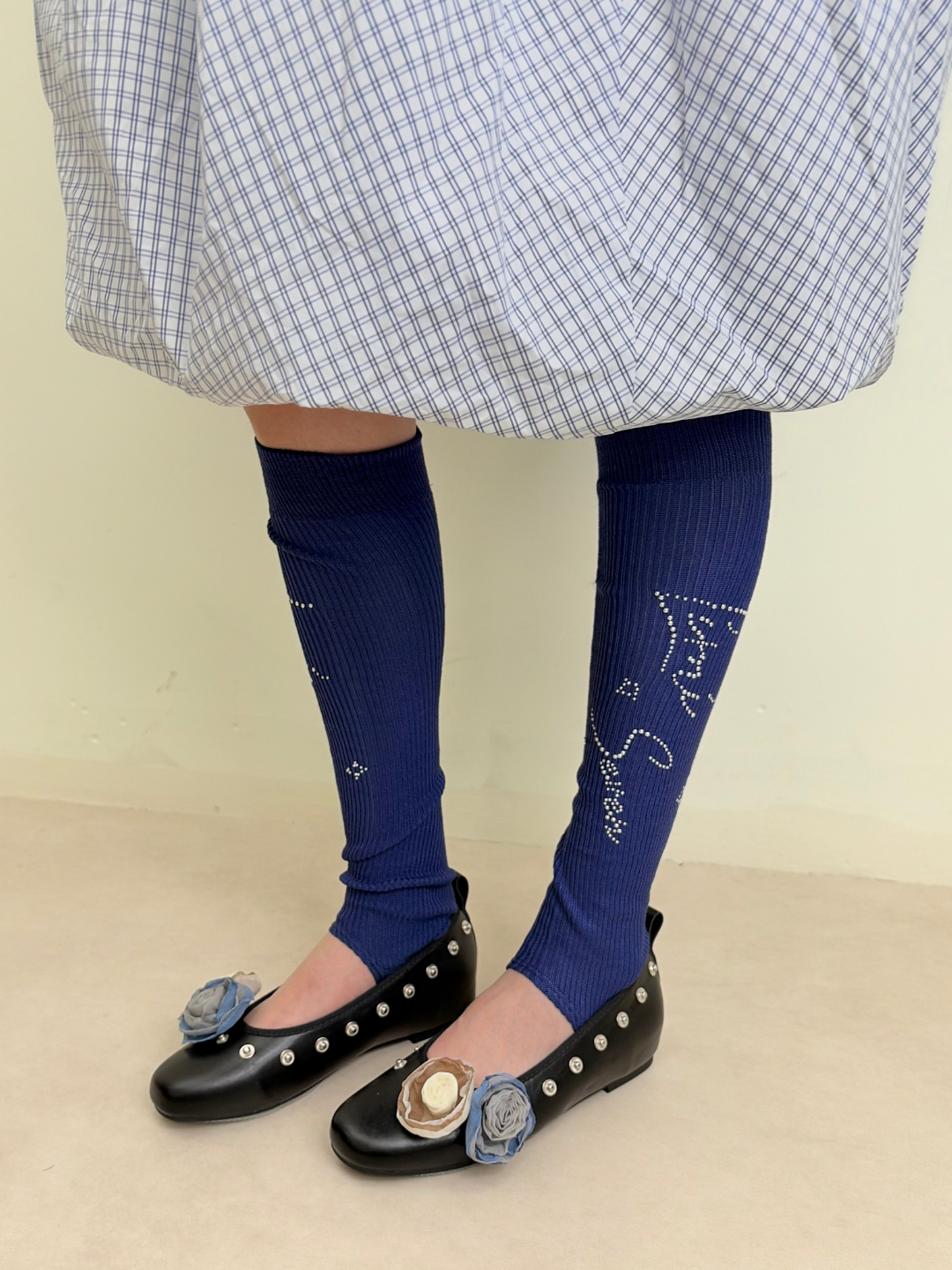 Rhinestone Logo Crystal Leg Warmers