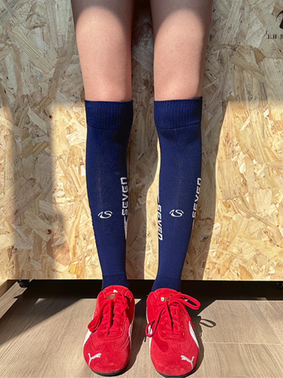 Futuristic Over-the-Knee Socks Collar: BLUE