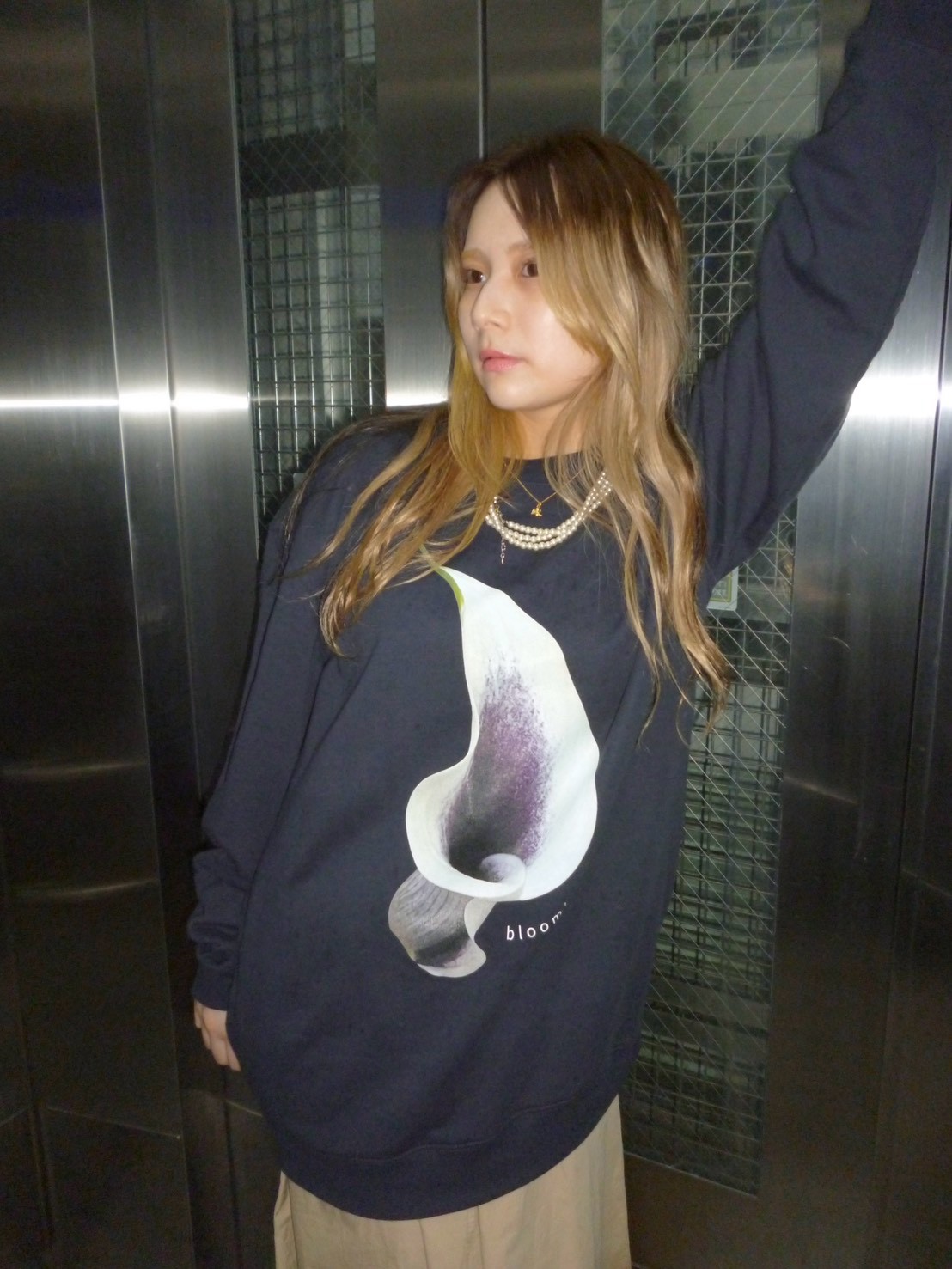 Calla Lilly Print Big Sweat