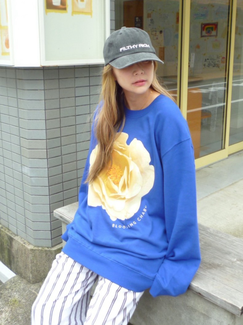 Rose Print Big Sweat