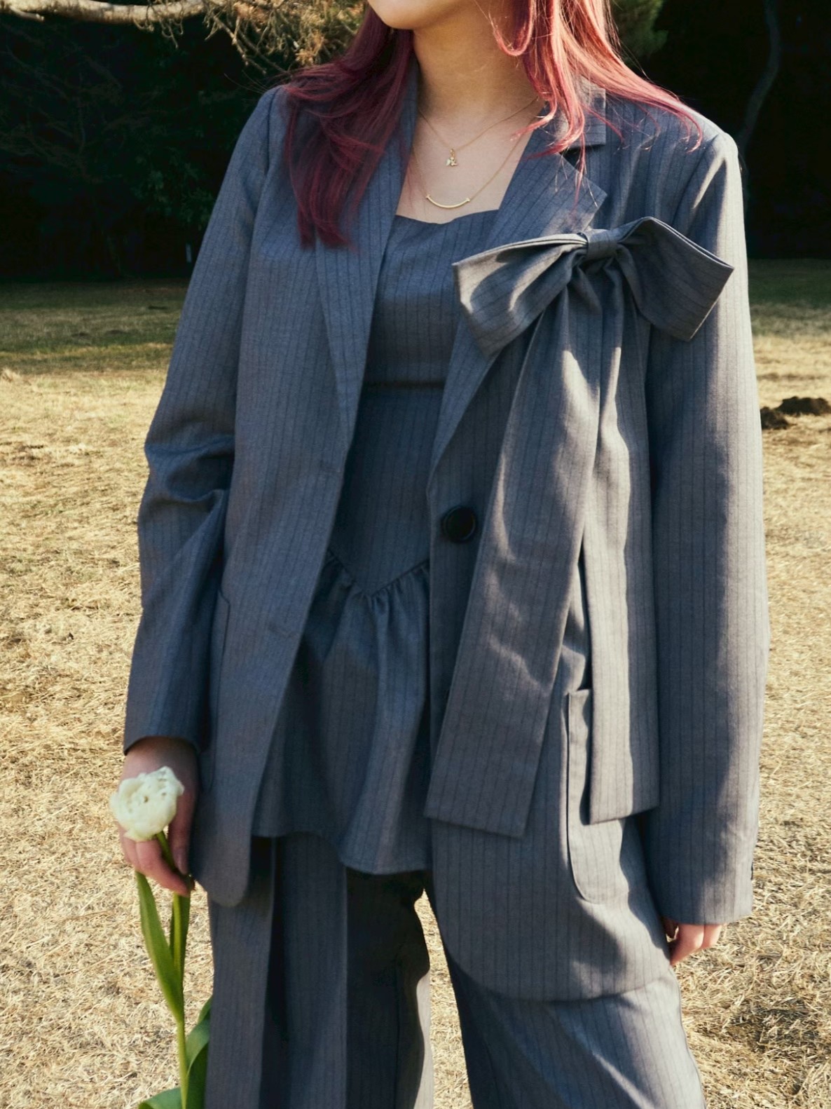 Multi-Way Ribbon Design Jacket