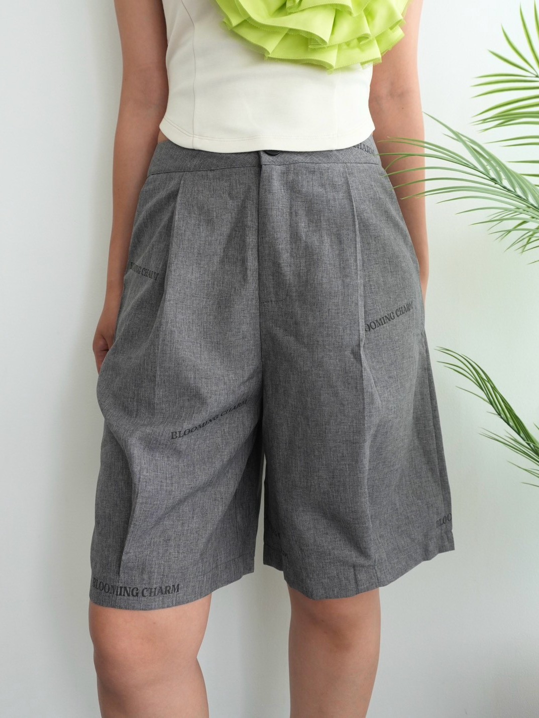 Logo Print Half Pants