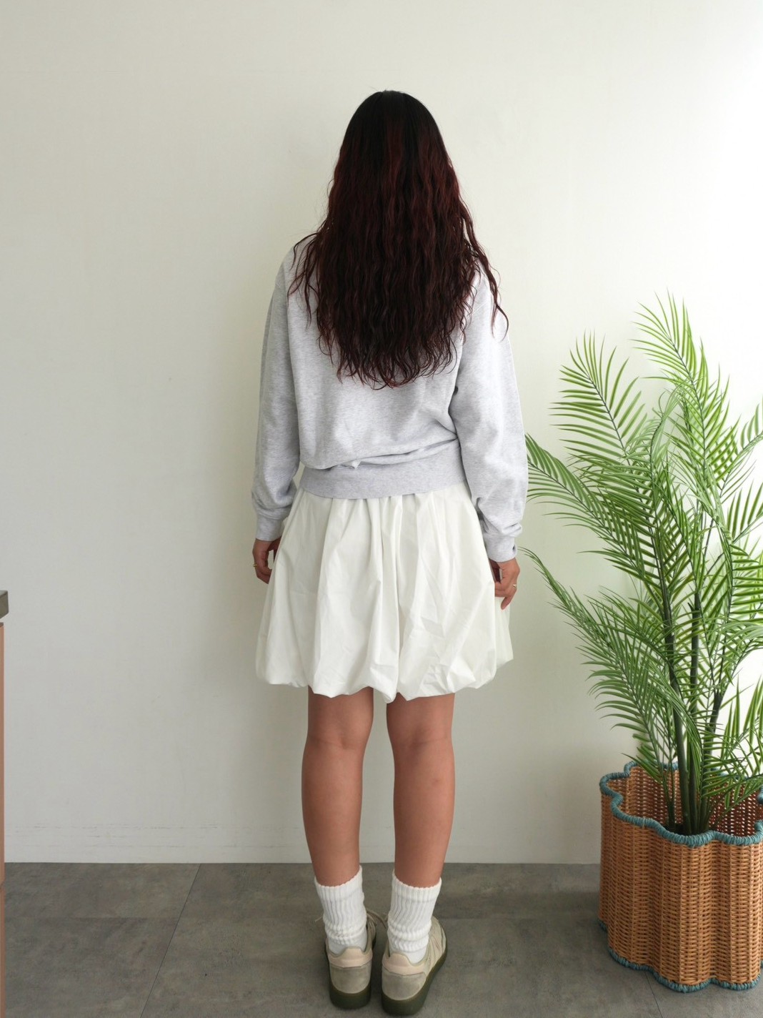 Flower Patch Balloon Skirt Collar: WHITE