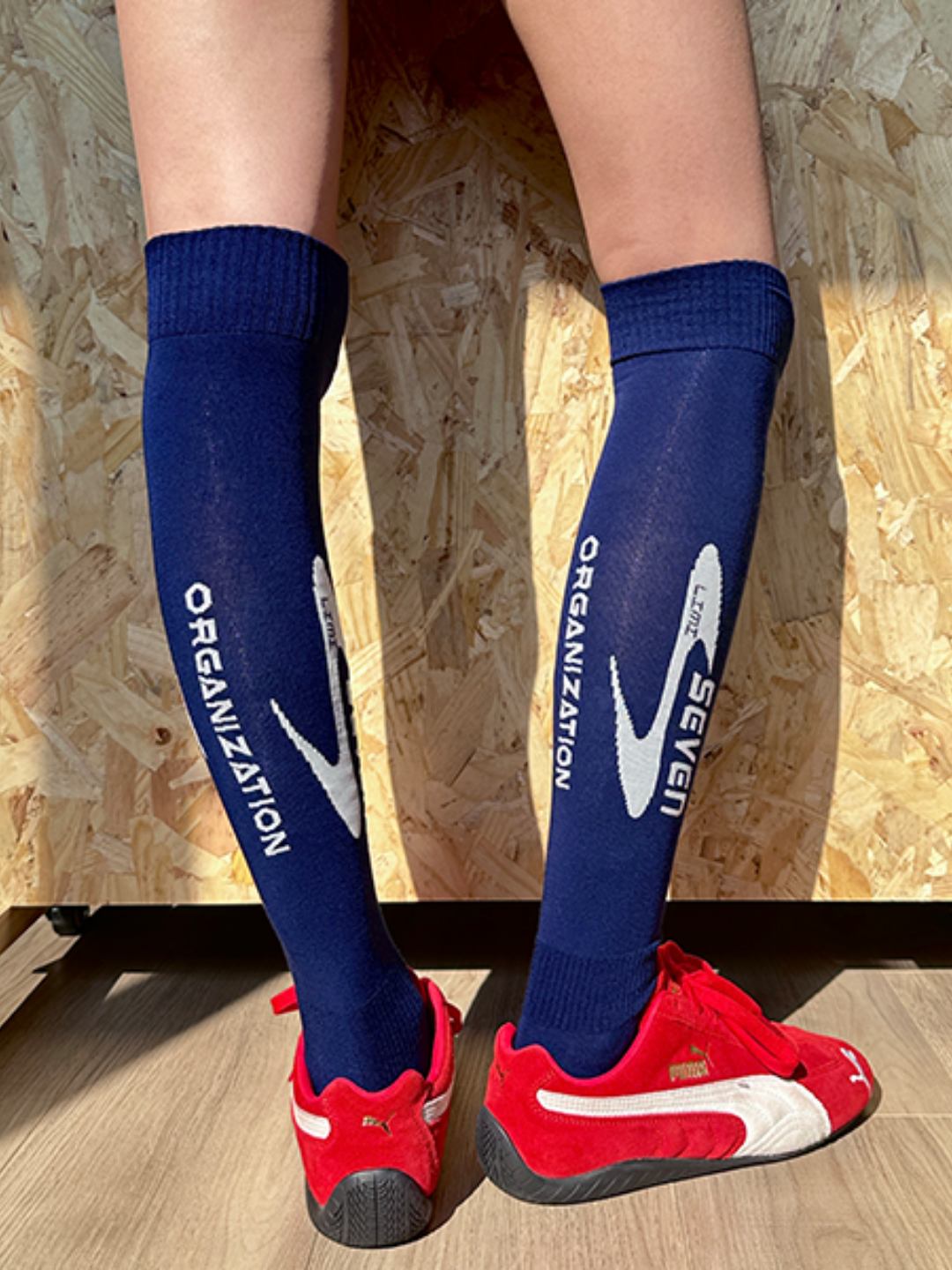 Futuristic Over-the-Knee Socks Collar: BLUE