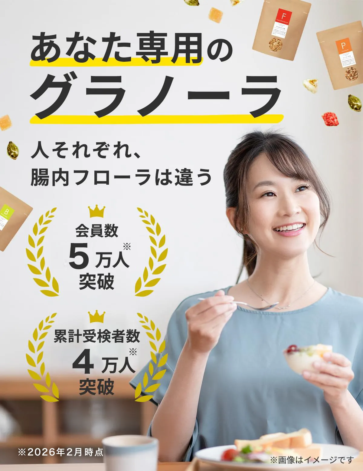 あなた専用のグラノーラ人それぞれ、腸内フローラは違う