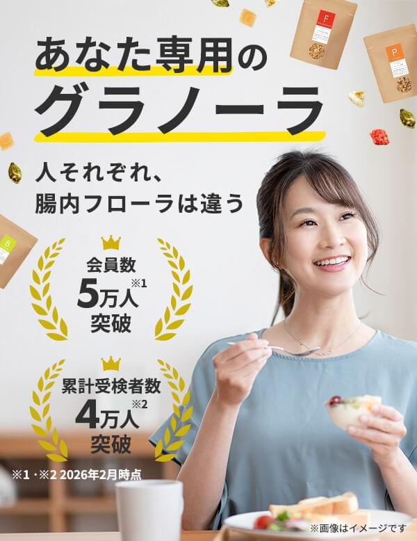 あなた専用のグラノーラ人それぞれ、腸内フローラは違う
