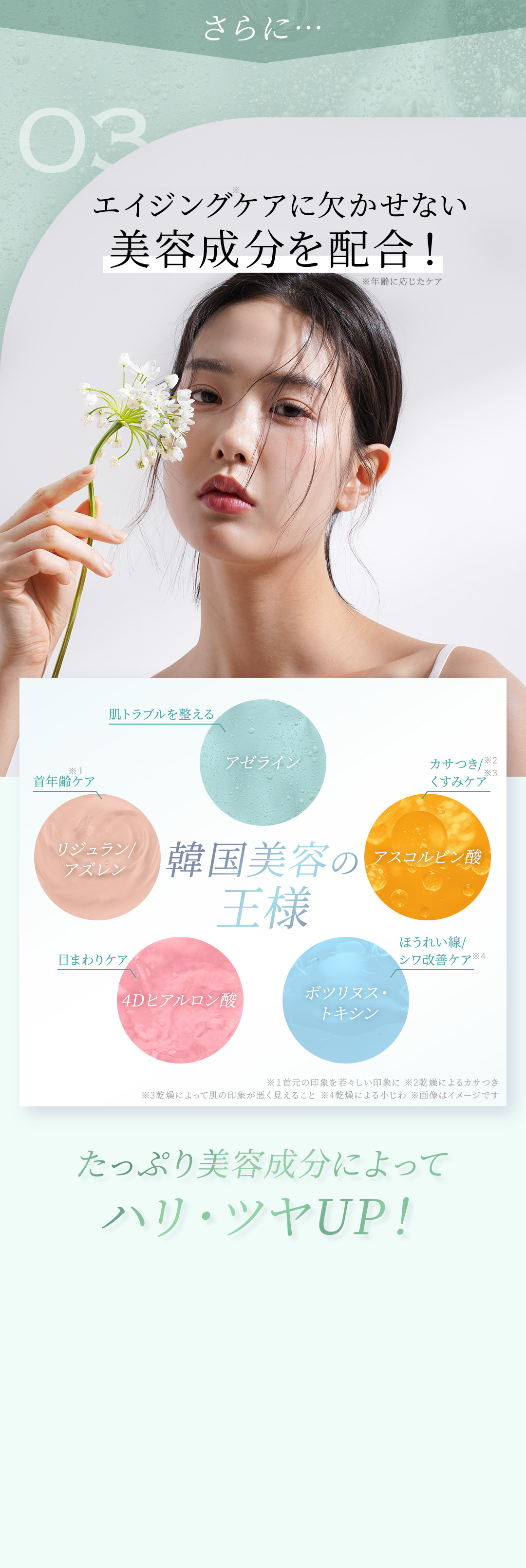 美容成分を配合