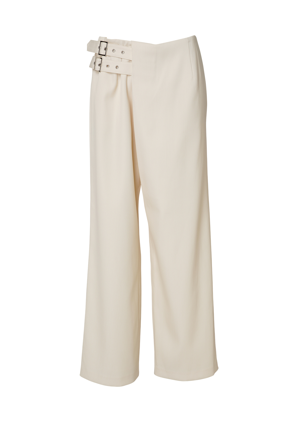 BELTED WRAP PANTS