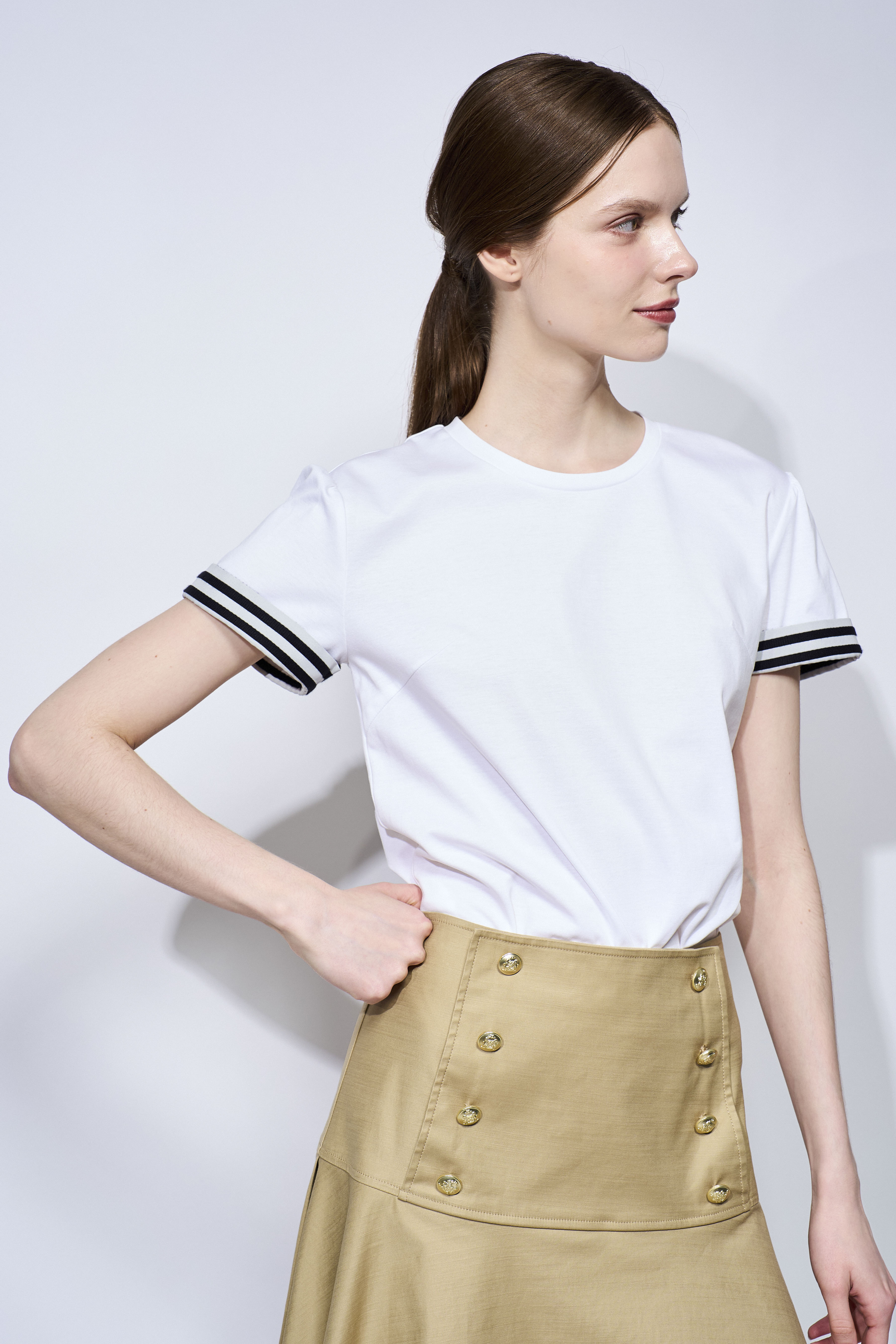 BORDER CUFF TEE