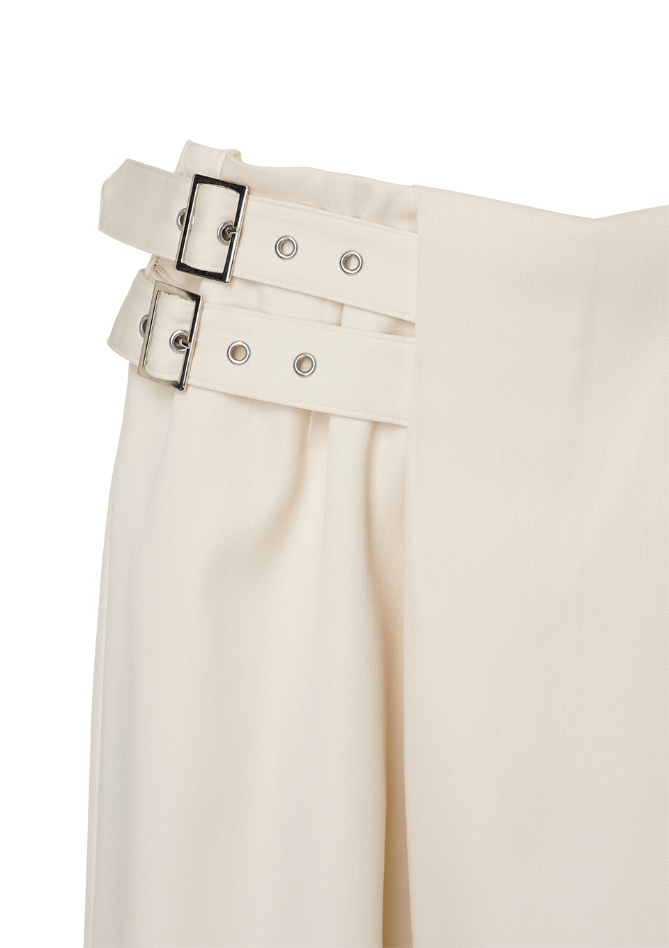 BELTED WRAP PANTS