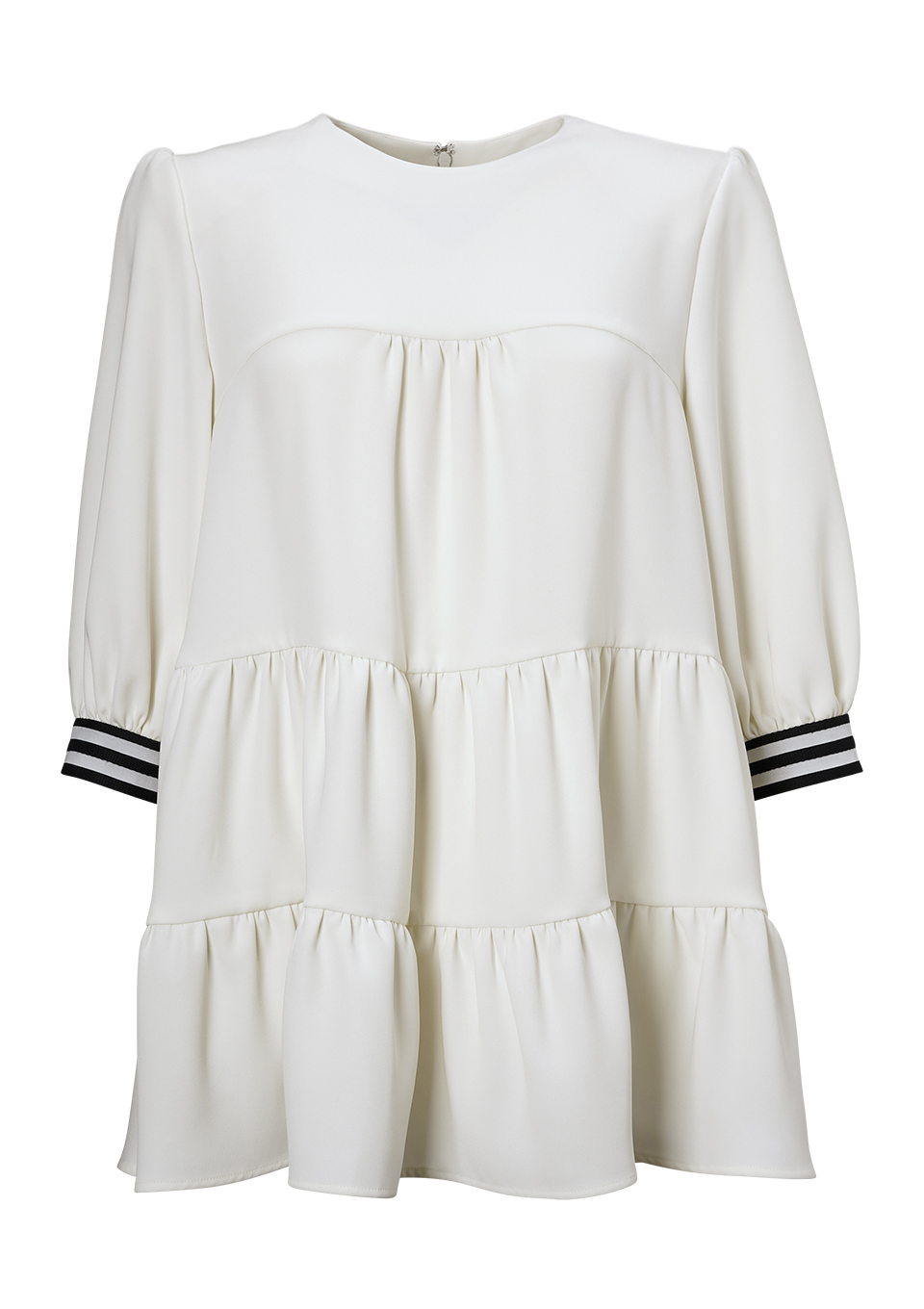 TWILL TIERED BLOUSE