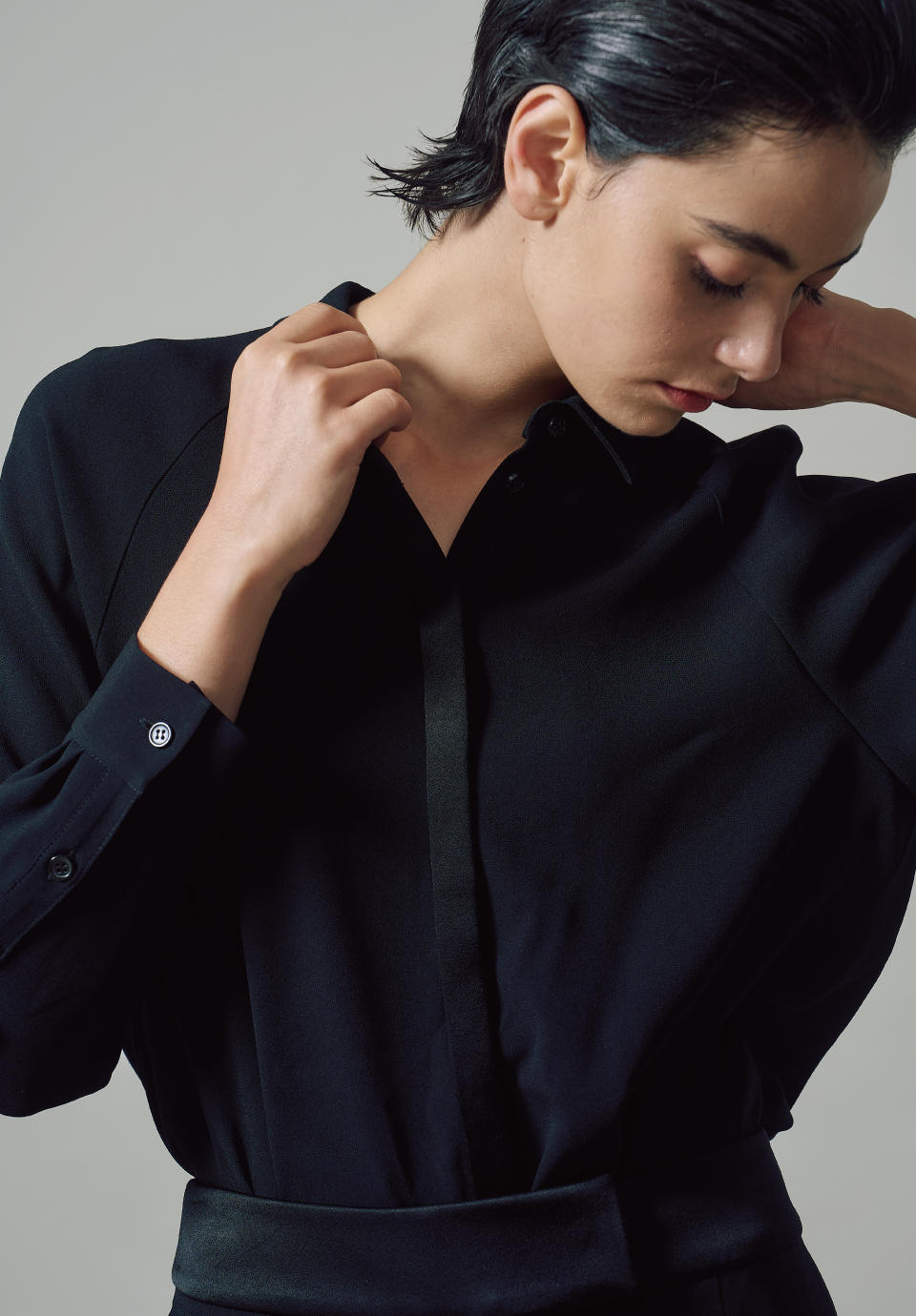 BACK SATIN SHIRT