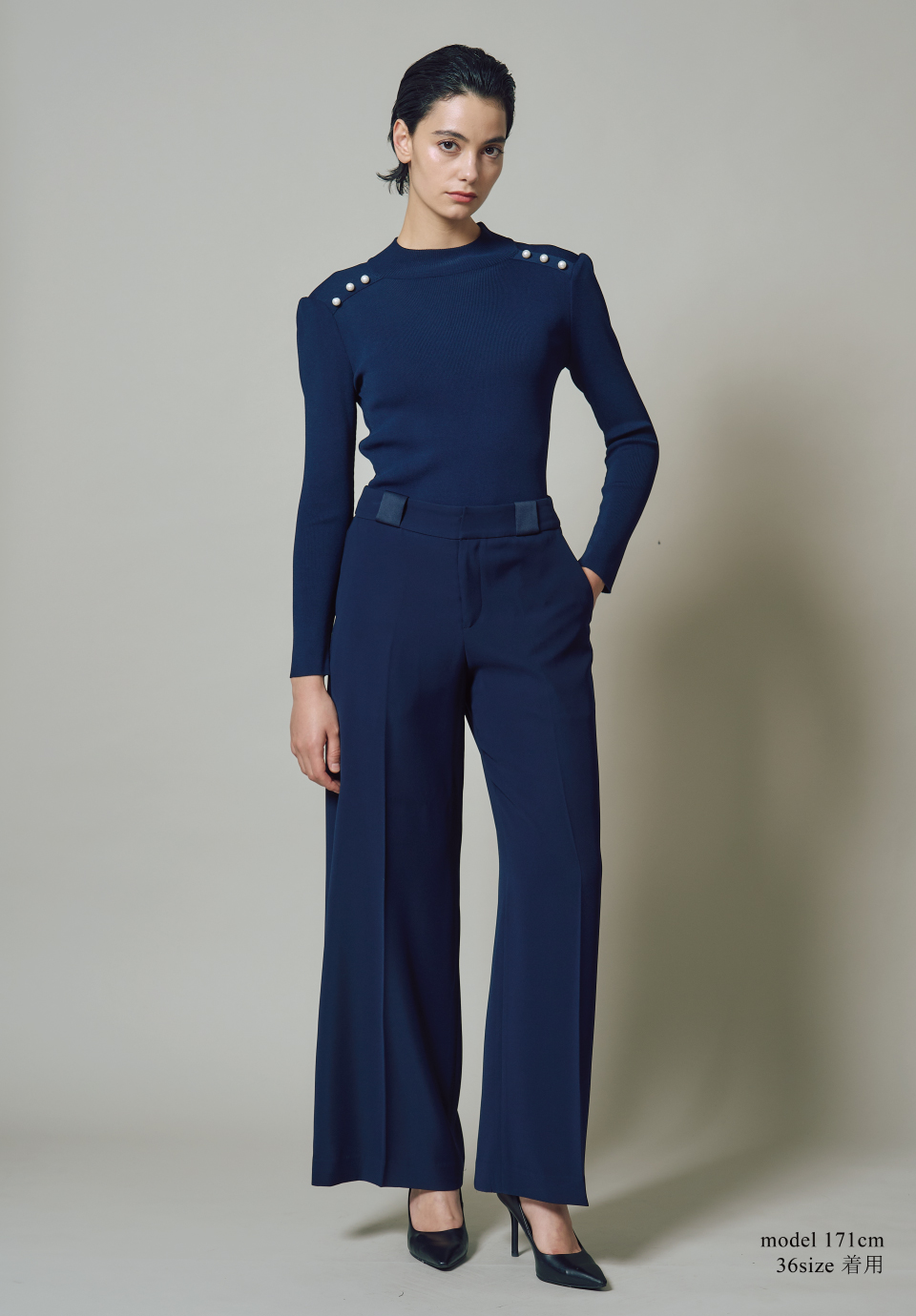 TWILL WIDE PANTS