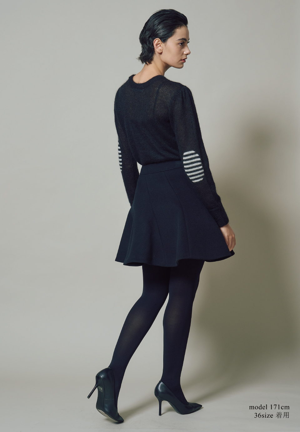BORDER PATCH KNIT