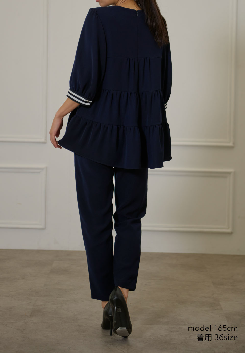 TWILL TIERED BLOUSE
