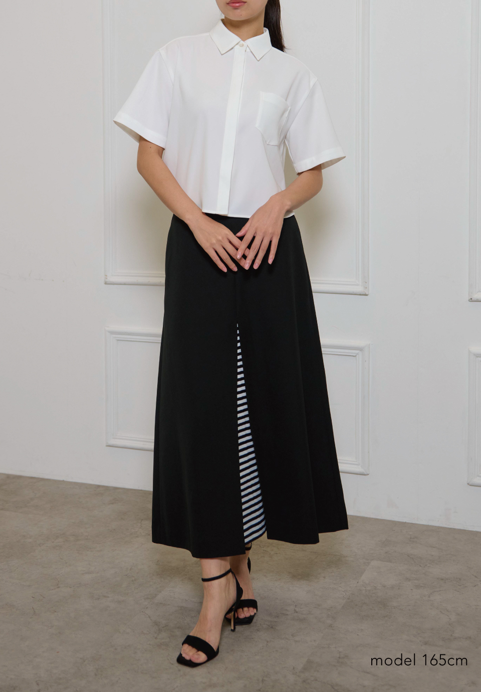 CROPPED TWILL TOP