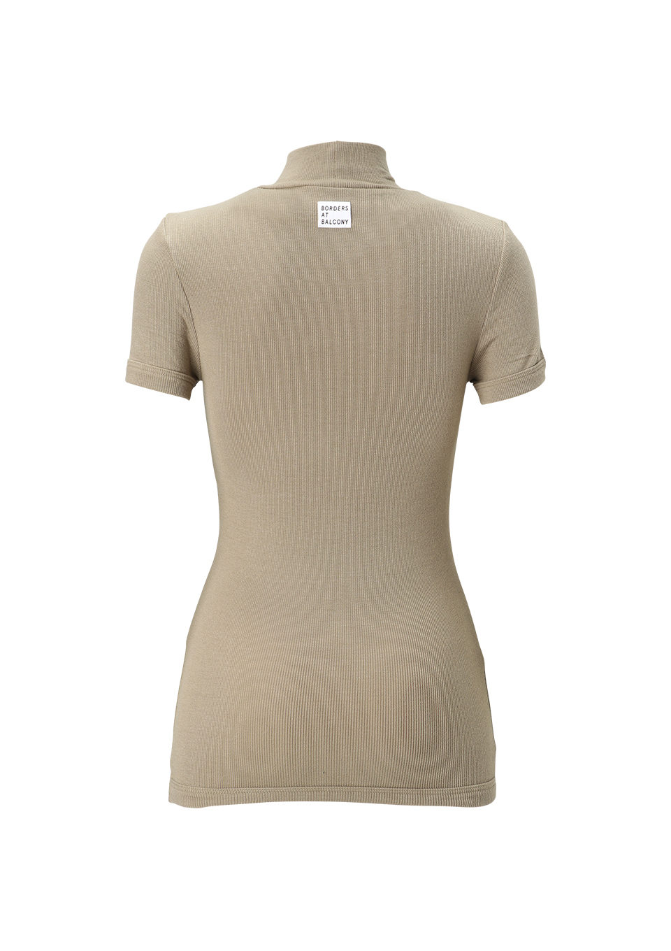 HIGHNECK SHORT SLEEVE RIB TEE