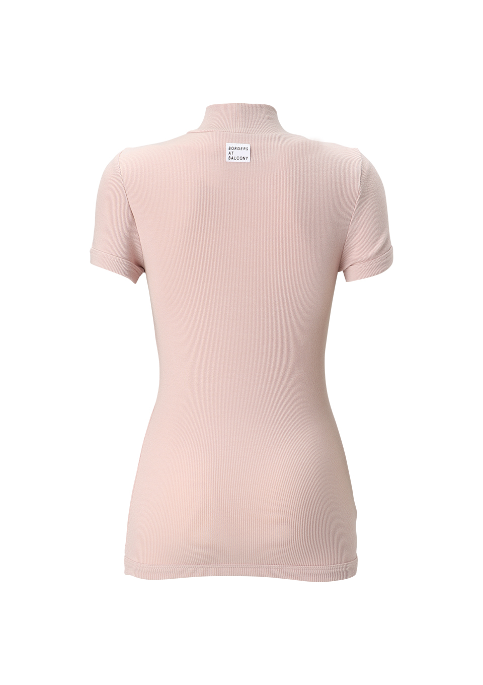 HIGHNECK SHORT SLEEVE RIB TEE