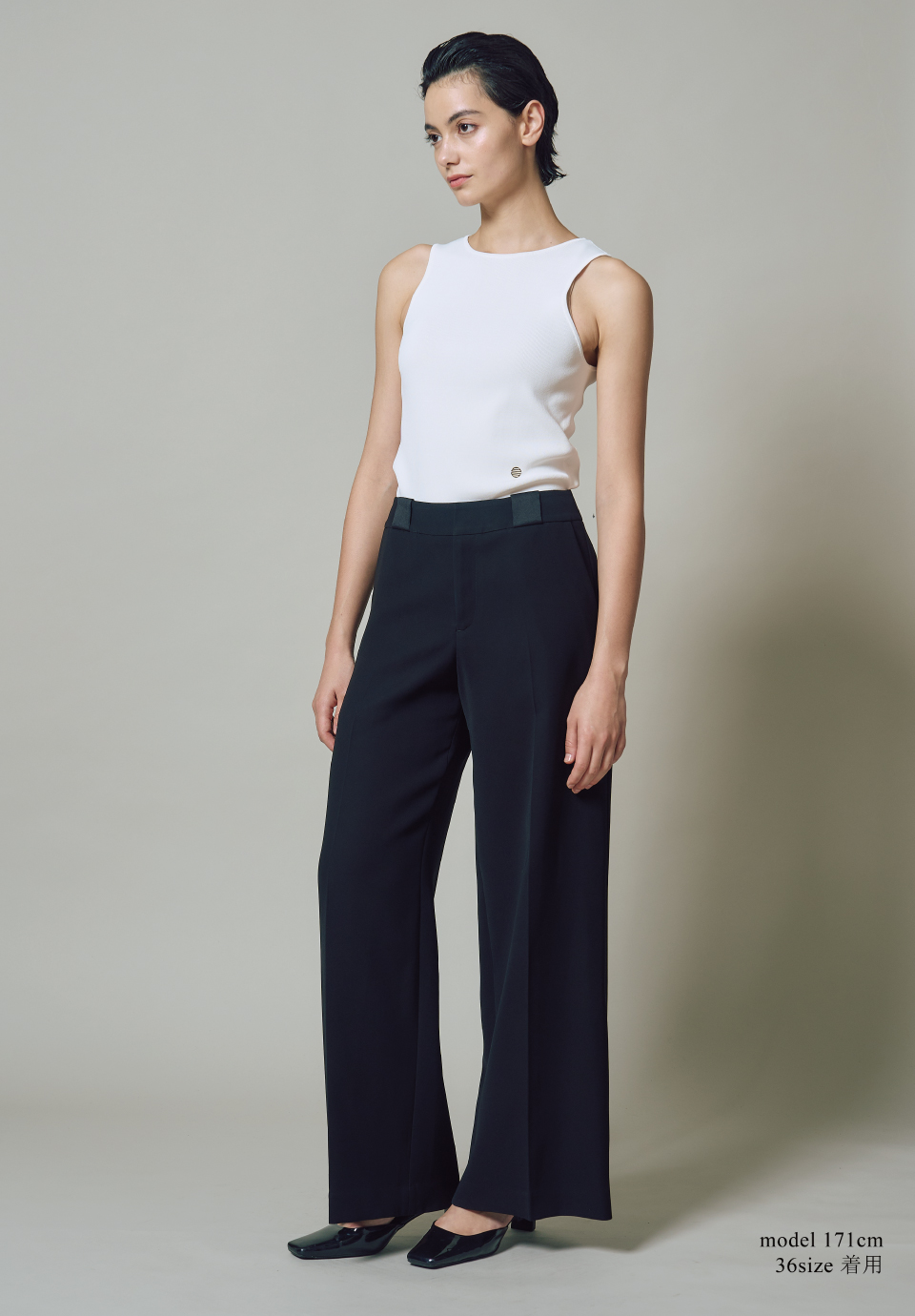 TWILL WIDE PANTS LIGHT