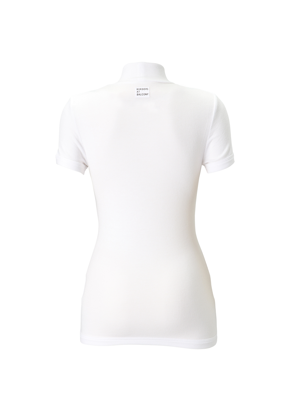 HIGHNECK SHORT SLEEVE RIB TEE