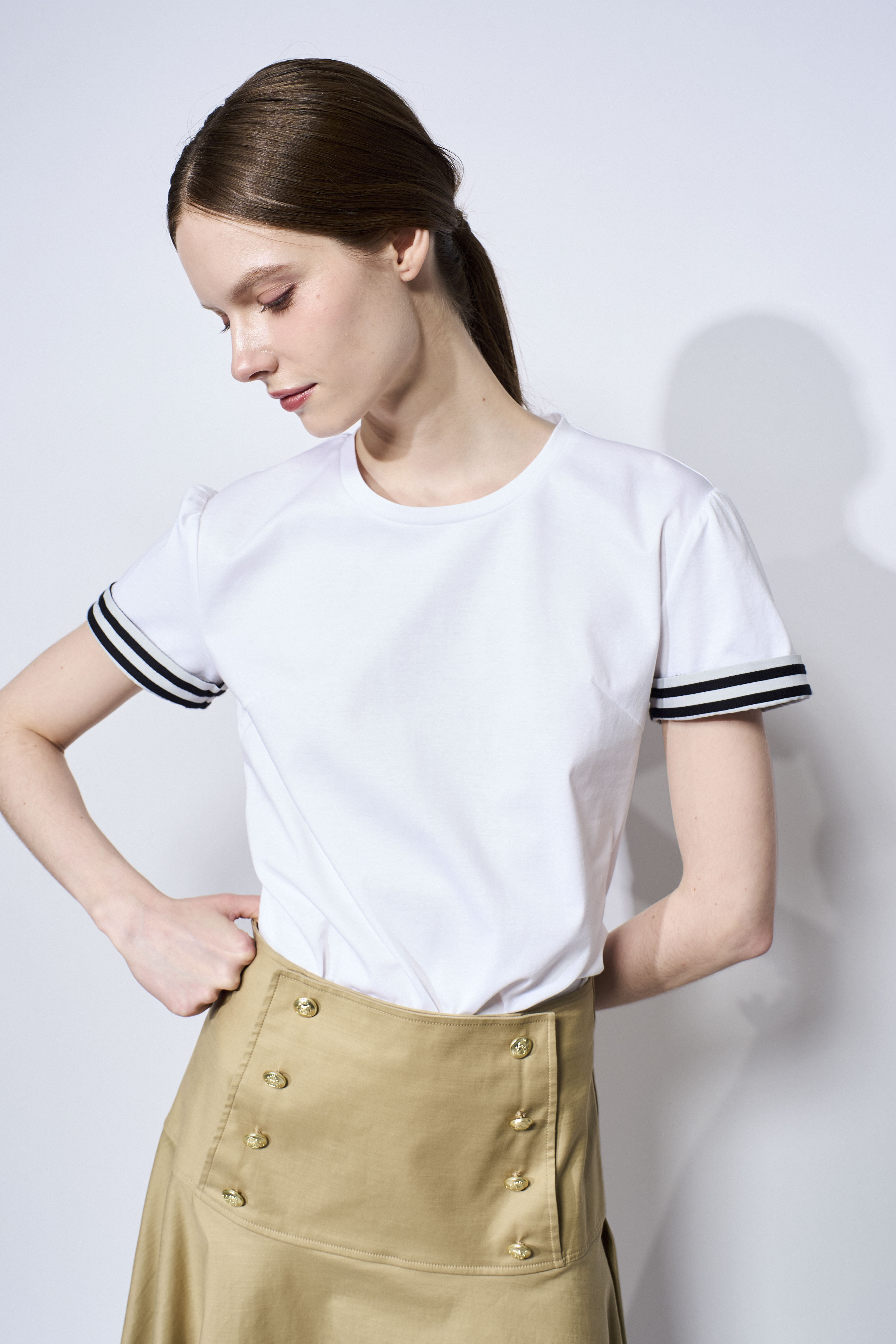 BORDER CUFF TEE