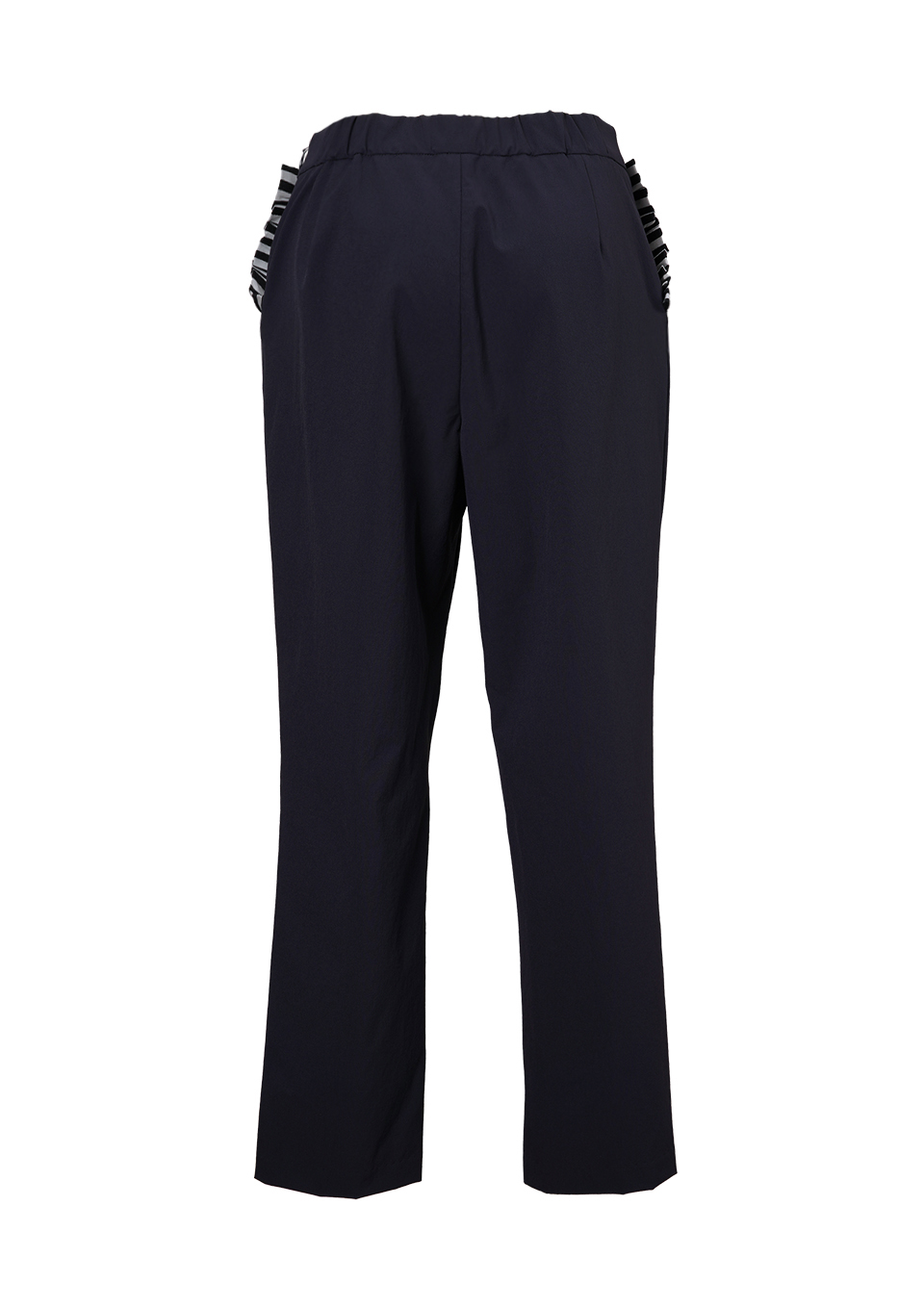 SIDE FRILL STRETCH PANTS