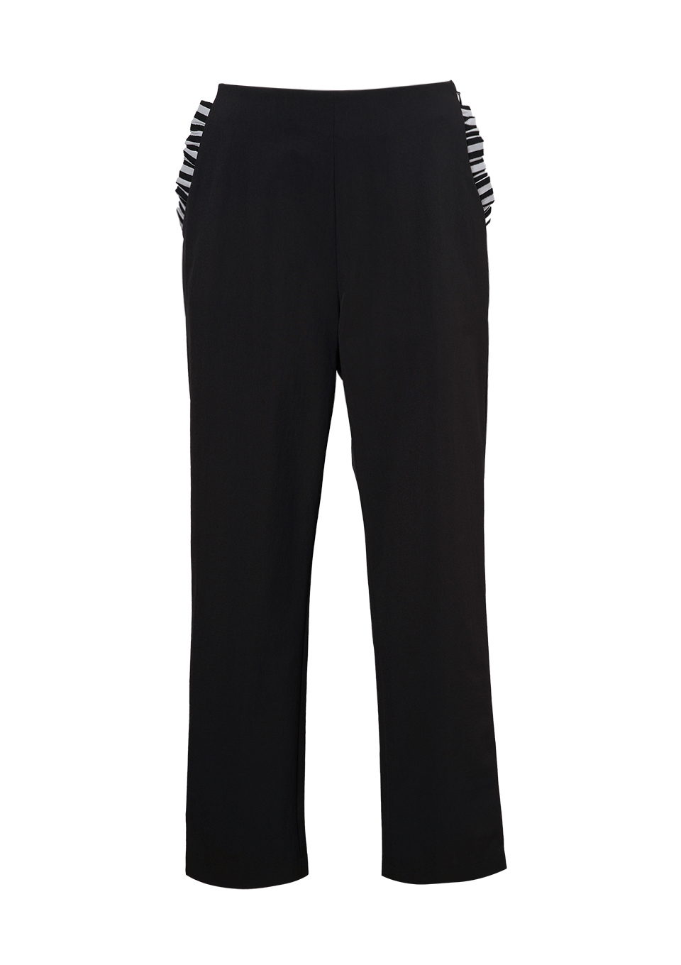 SIDE FRILL STRETCH PANTS
