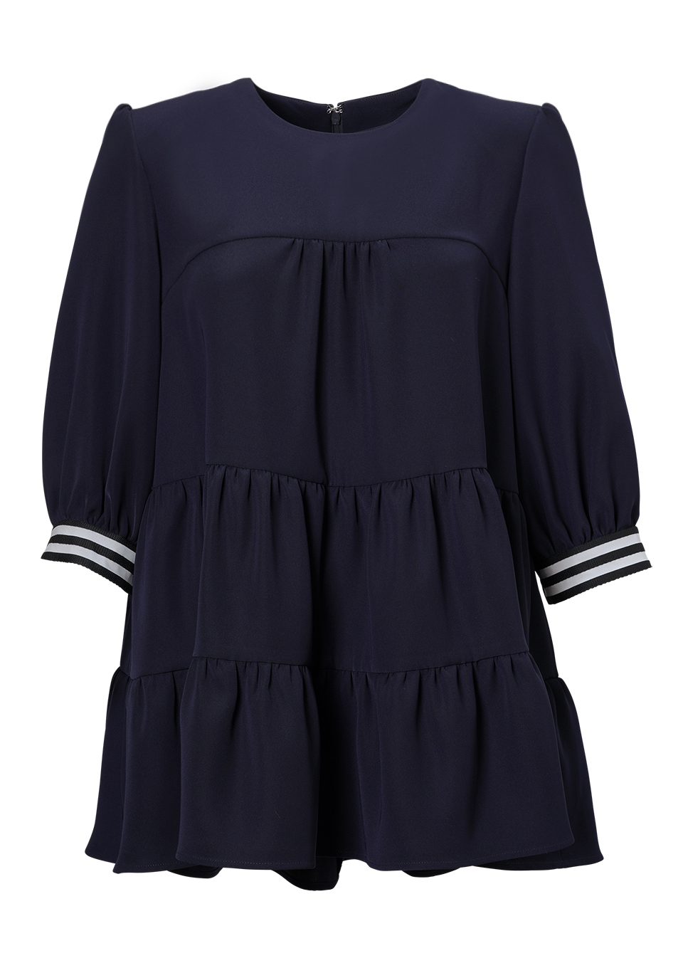TWILL TIERED BLOUSE