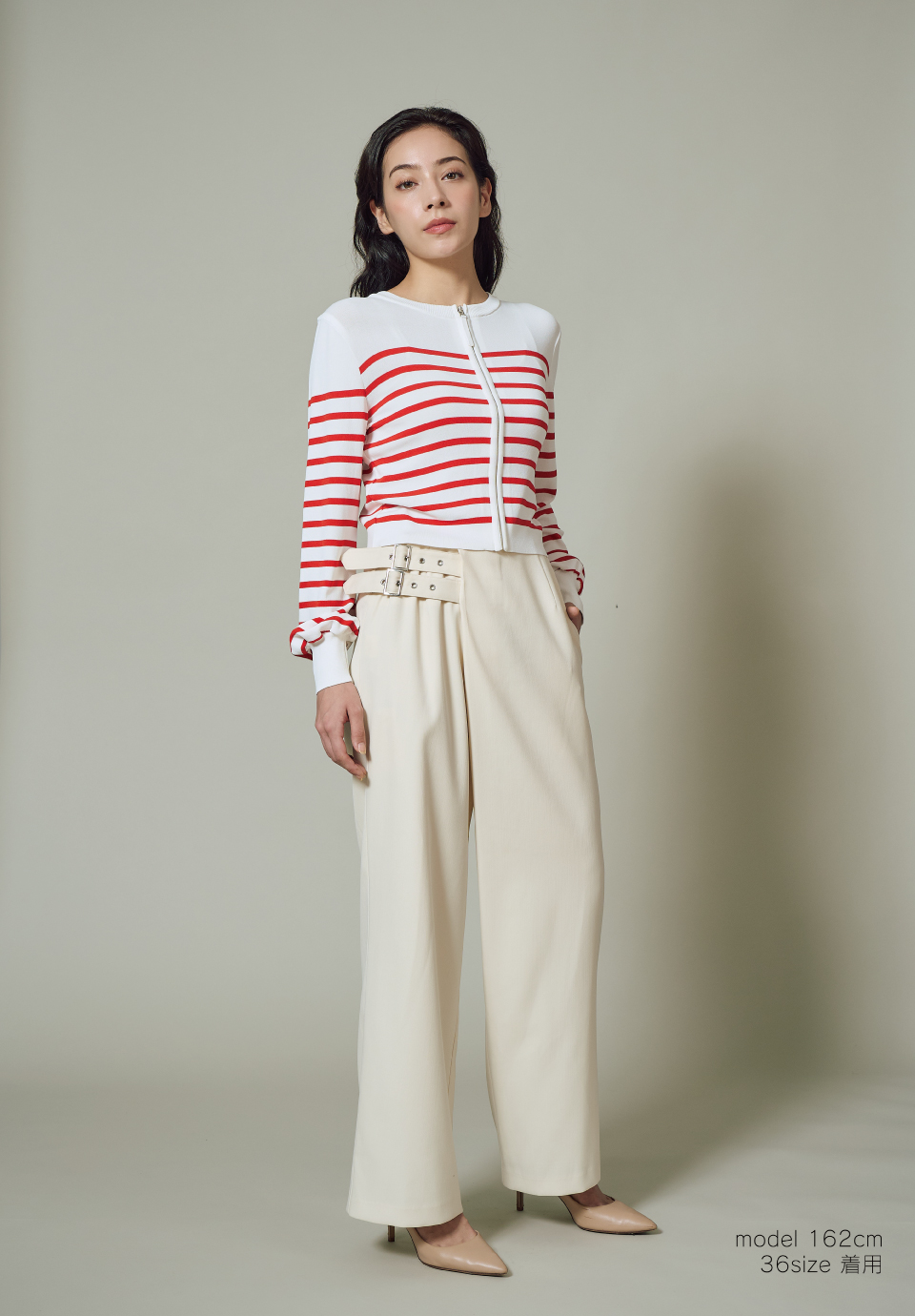 BELTED WRAP PANTS