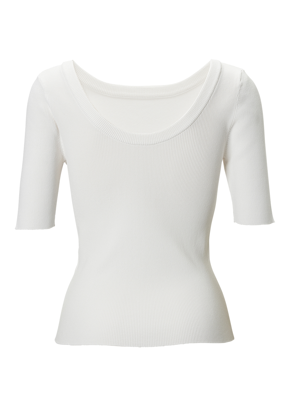 【2WAY】RIB KNIT HALF TOP