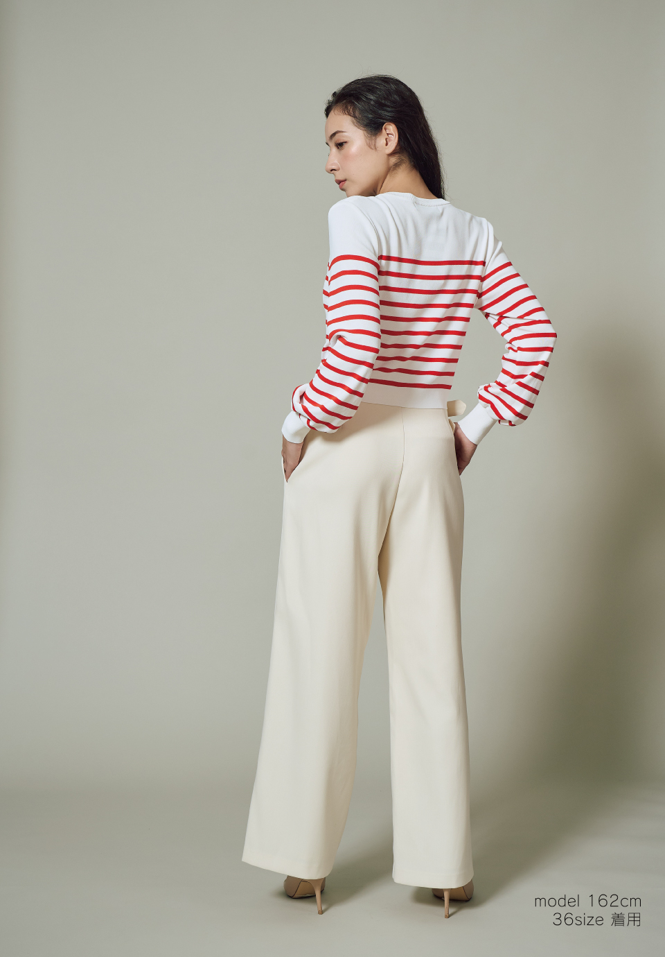 BELTED WRAP PANTS