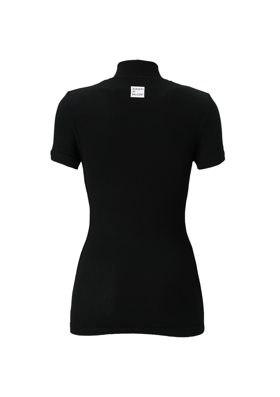 HIGHNECK SHORT SLEEVE RIB TEE
