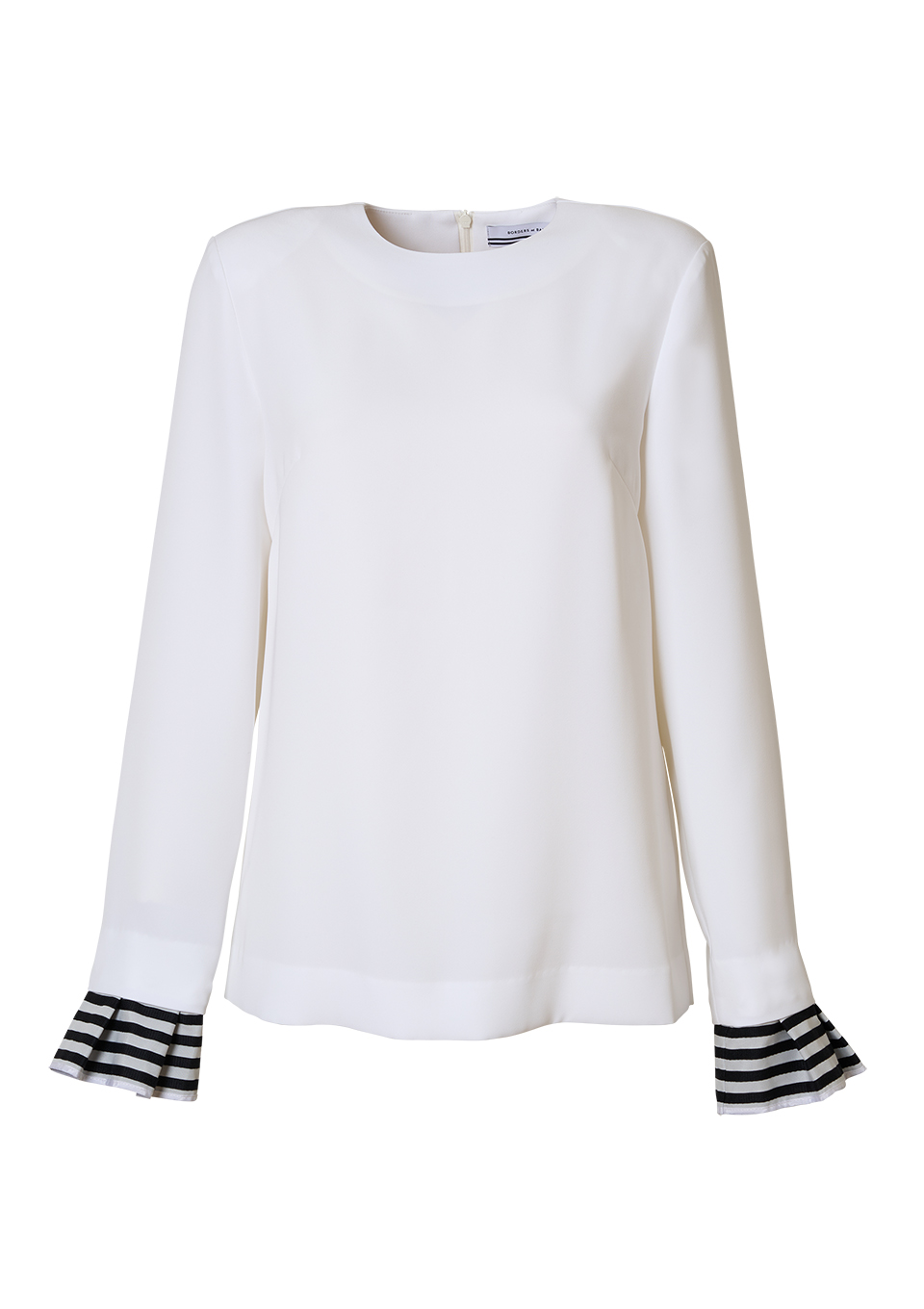 BORDER CUFF BLOUSE