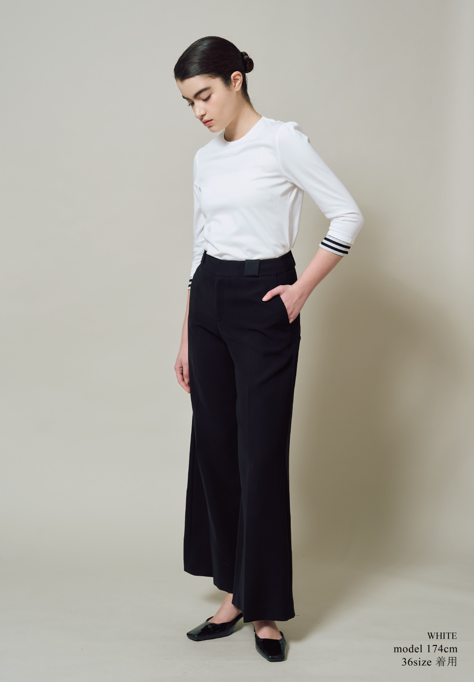 BORDER LONGSLEEVES TEE