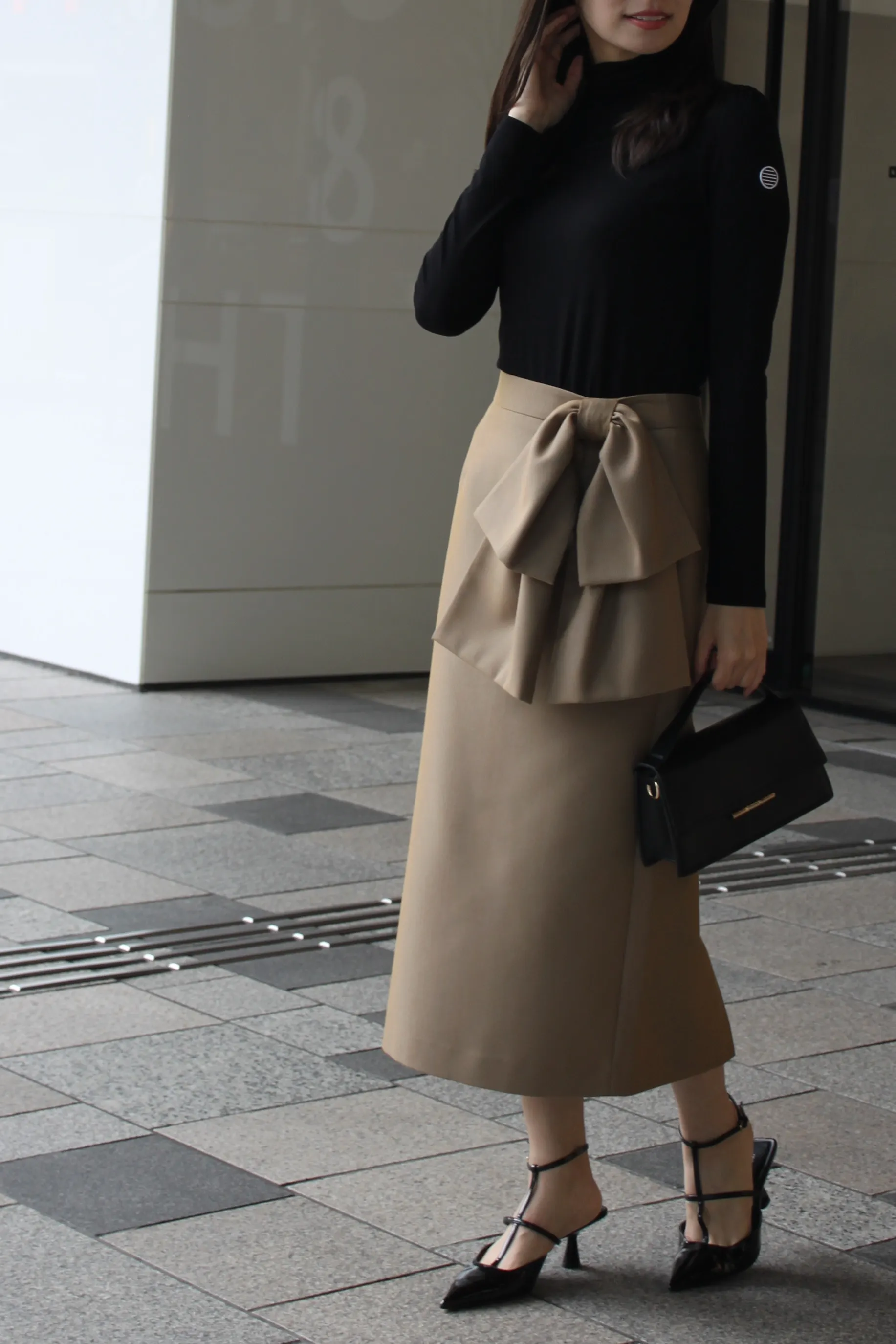 RIBBON MIDI SKIRT コーディネート
