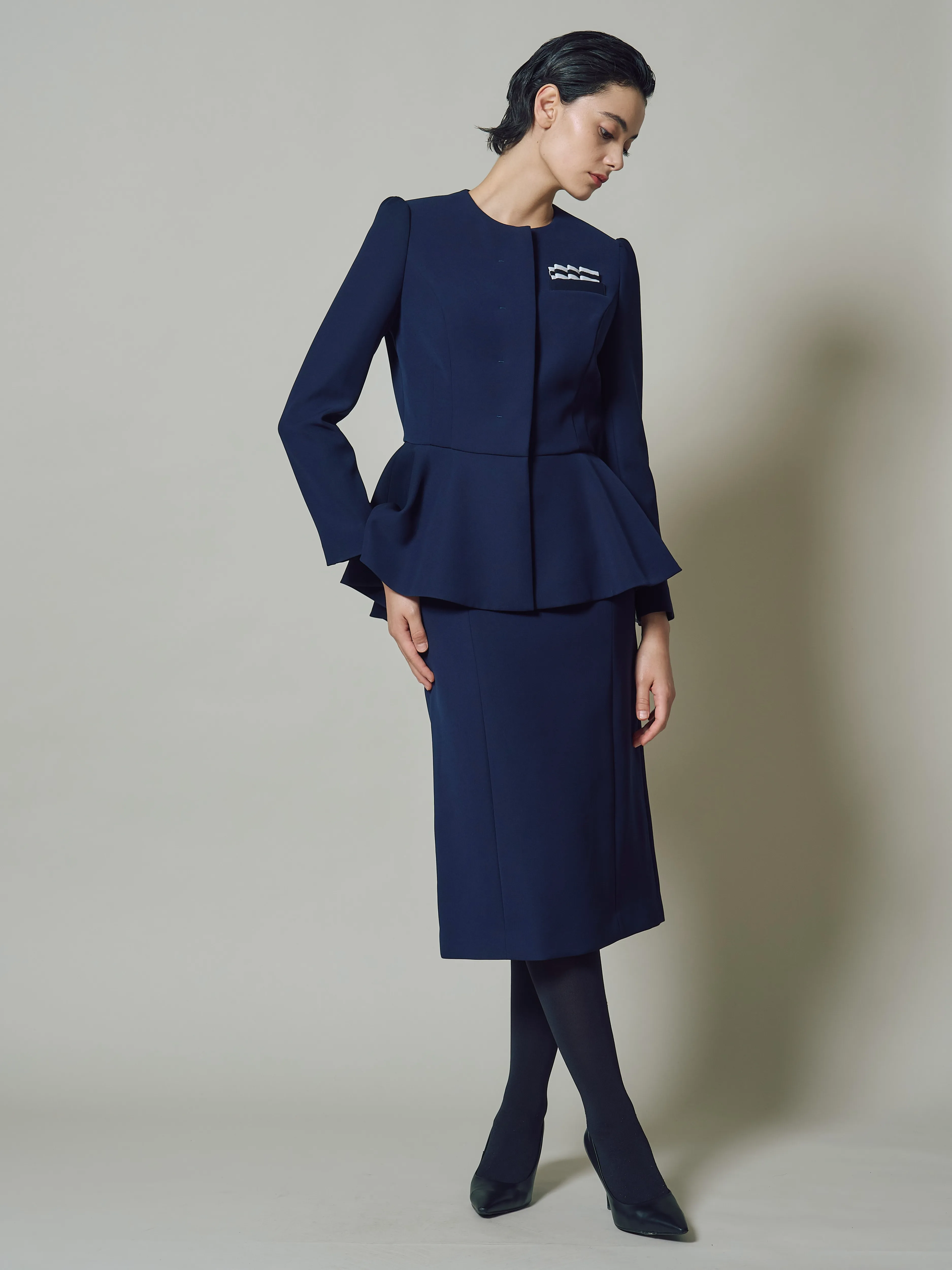 TWILL RUFFLED JACKET
