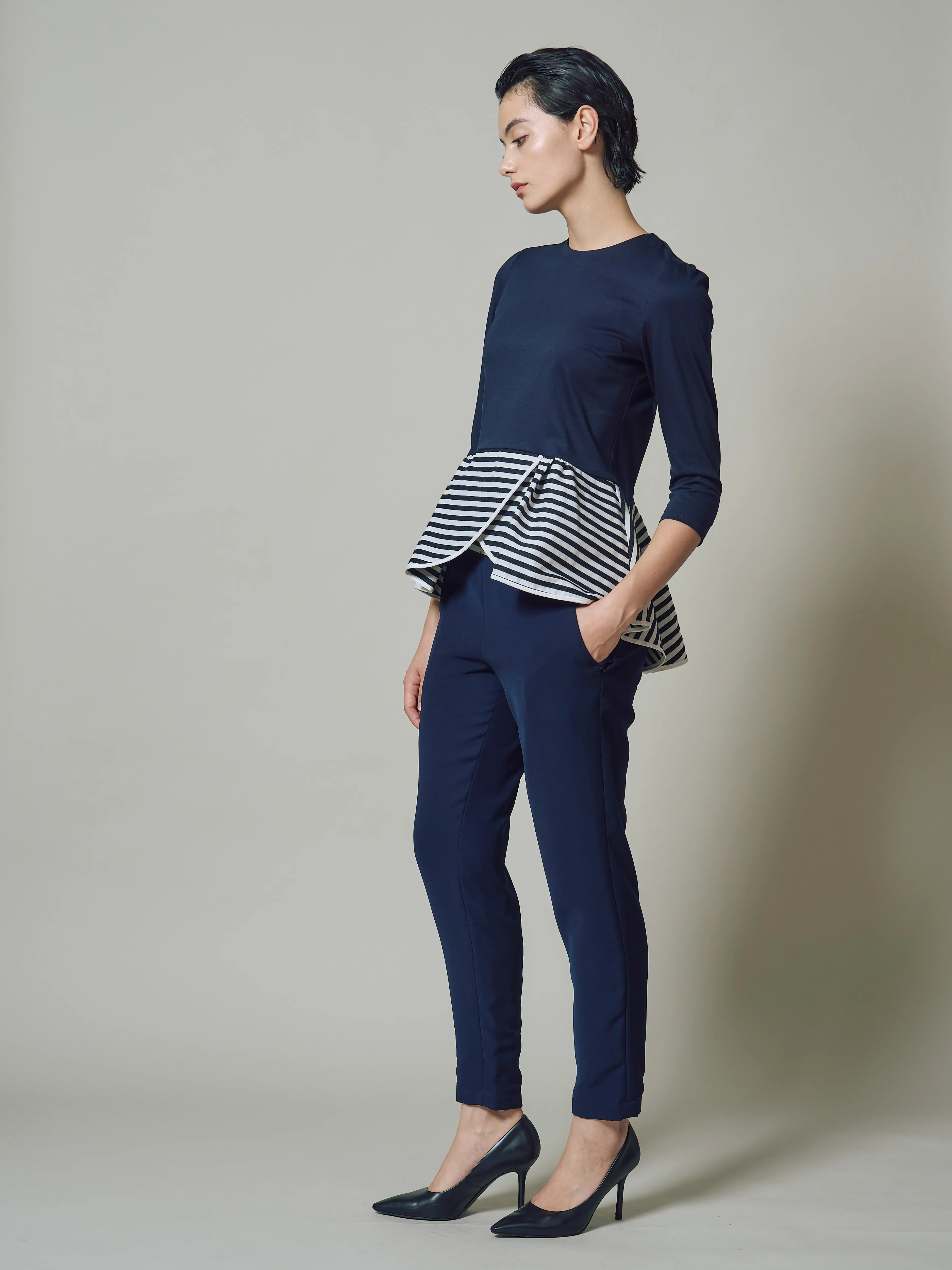 PEPLUM TEE 3/4